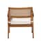 Baxton Studio Jetsam Japandi Cream Boucle Fabric and Walnut Brown Finished Wood Arm Chair 243-13563-ZORO - alternate 9